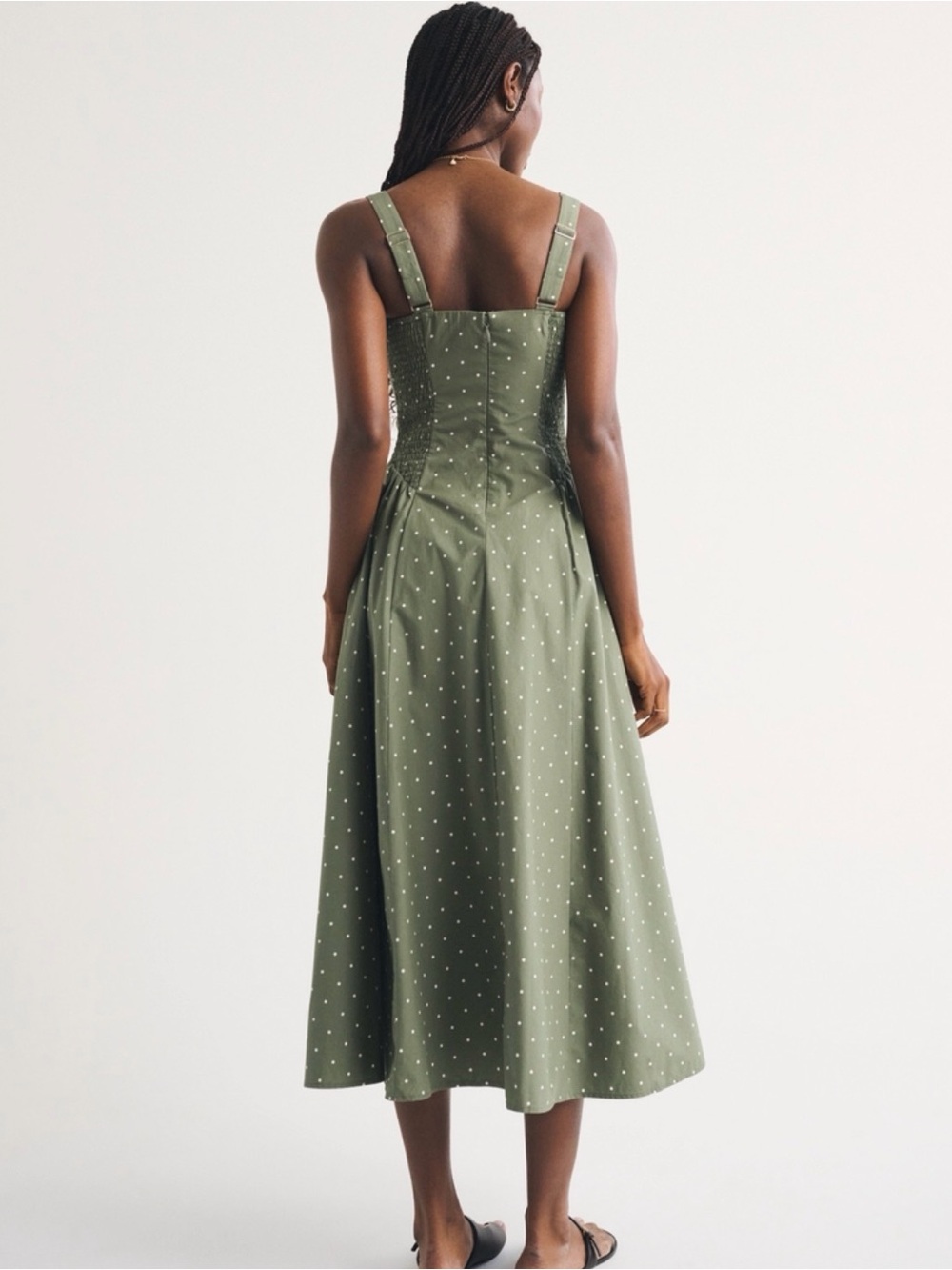 100% Cotton A&F Dylan Midi Dress - Picture 4 of 6